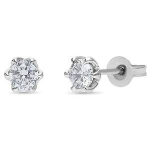 Andrew Mazzone lab grown round diamond stud earrings